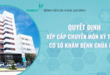 Quyết định xếp cấp chuyên môn kỹ thuật cơ sở khám bệnh chữa bệnh – Bệnh viện Đa khoa Gia Đình