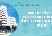 Danh sách đăng ký Thực hành khám chữa bệnh – Bệnh viện Đa khoa Gia Đình 2024 (bổ sung)