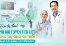 Điều trị thành công phì đại tuyến tiền liệt bằng công nghệ hơi nước Rezum cho cụ ông 96 tuổi