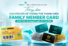 Thông báo chuyển đổi hệ thống thẻ thành viên FAMILY MEMBER CARD